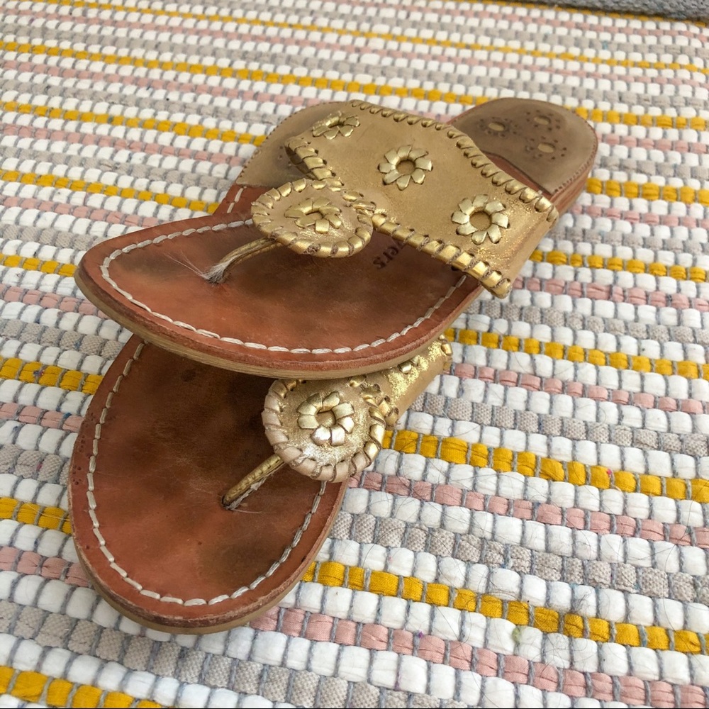 Jack Rodgers Gold Sandals